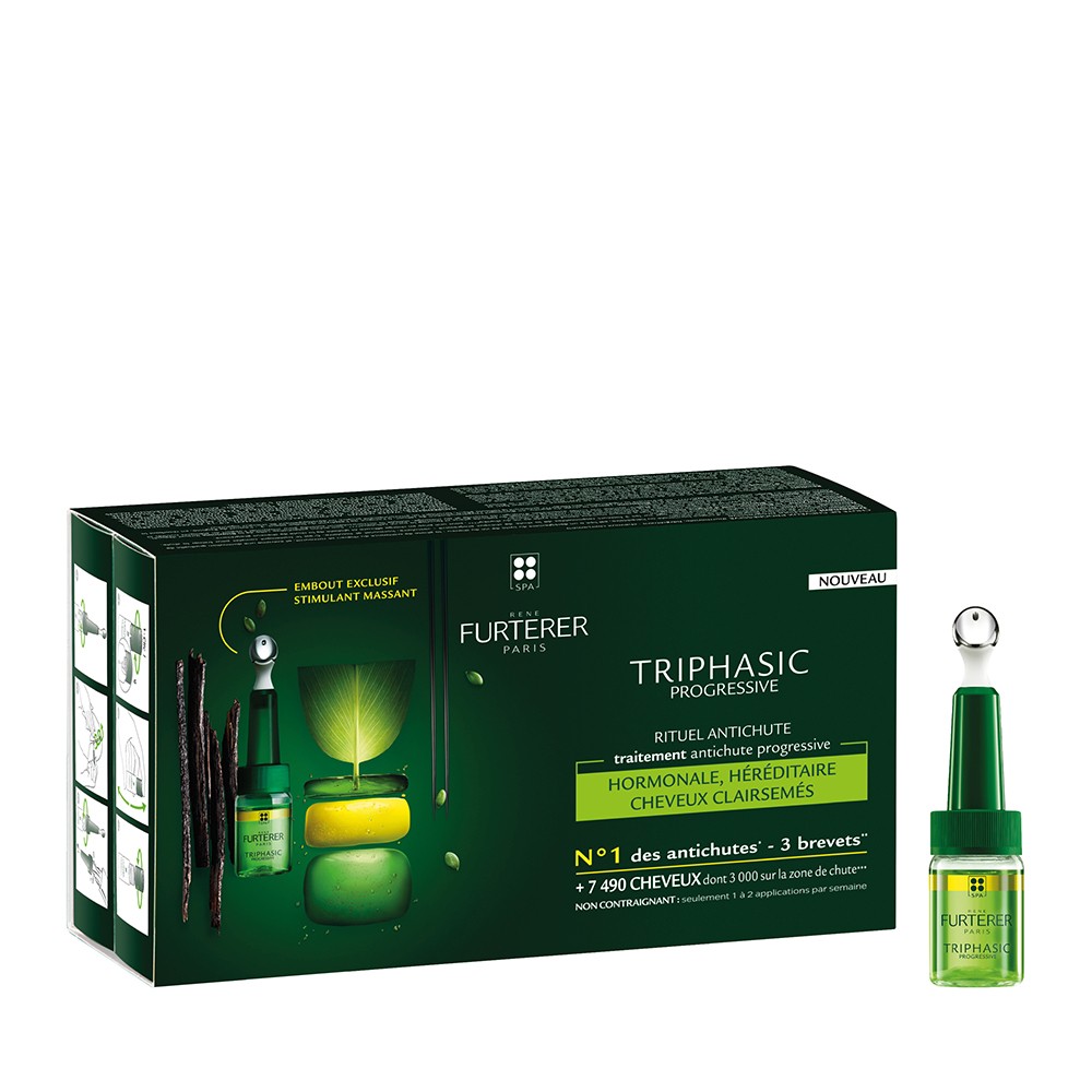 Rene Furterer Triphasic Progressive - Trattamento Anti-Caduta - 8 Flaconcini
