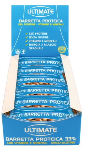 Ultimate Barretta Proteica Gusto Nocciola 24 Pezzi