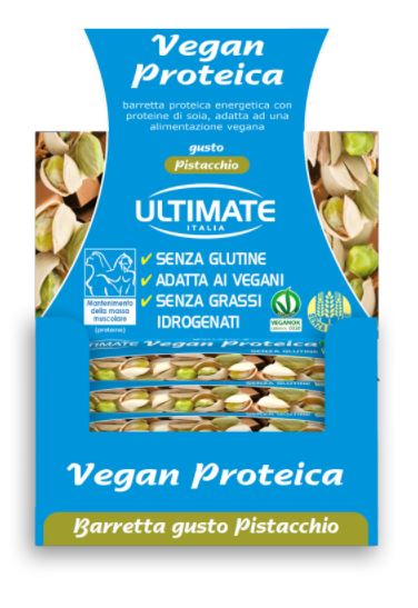 Ultimate Barretta Vegana Proteica Gusto Pistacchio 24 Pezzi