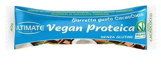 Ultimate Barretta Vegana Proteica Gusto Cacao e Cocco 40 g