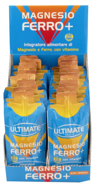 Ultimate Magnesio Ferro+ - Integratore per Stanchezza e Affaticamento Gusto Arancia - 24 Pezzi