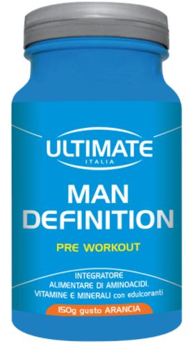 Ultimate Man Definition - Integratore di Aminoacidi Pre Workout Gusto Arancia - 150 g