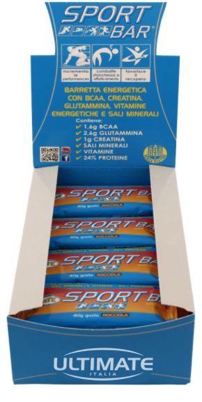Ultimate Sport Bar Barretta Proteica Gusto Nocciola 24 Pezzi