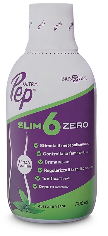 Ultra Pep Slim 6 Zero - Integratore per la Perdita di Peso Gusto Tè Verde - 500 ml
