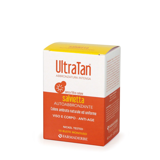 Ultra Tan Salviette Viso e Corpo Autoabbronzanti 10 Pezzi