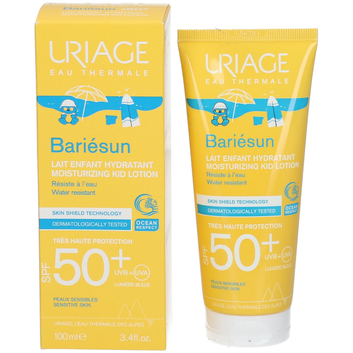 Uriage Bariesun - Latte Solare Corpo Bambini con Protezione Molto Alta SPF 50+ - 100 ml