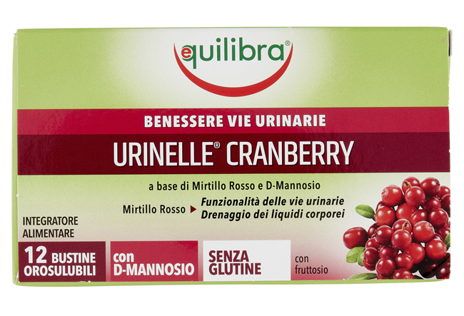 Urinelle Cranberry Integratore Vie Urinarie 12 Bustine Orosolubili