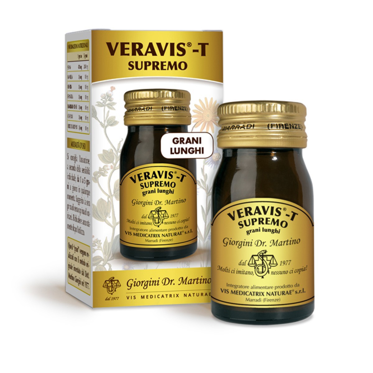 Veravis T Supremo - Integratore per Regolarità Intestinale - 50 Grani Lunghi