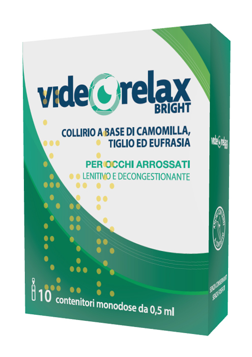 Videorelax Bright - Collirio Lenitivo Decongestionante - 10 Contenitori Monodose x 0.5 ml