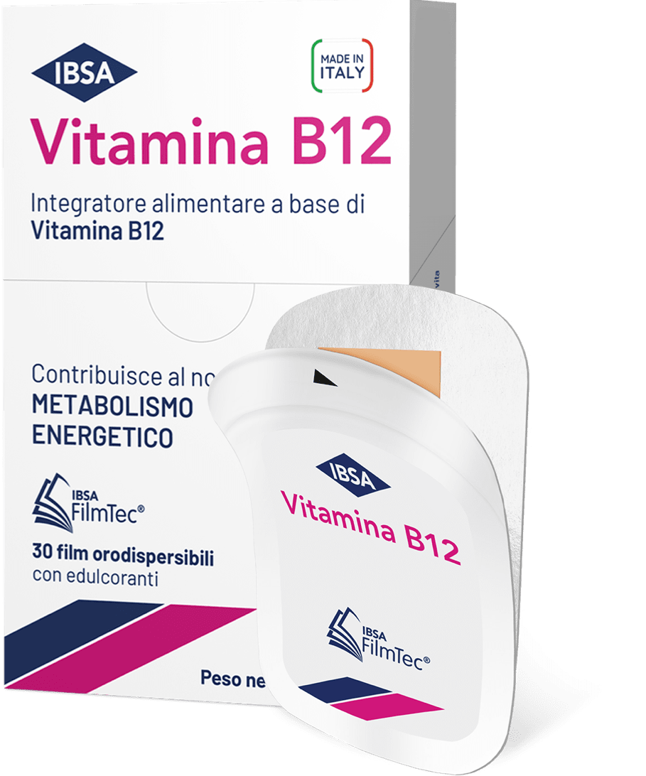 Vitamina B12 Ibsa - Integratore per Stanchezza e Affaticamento - 30 Film Orali