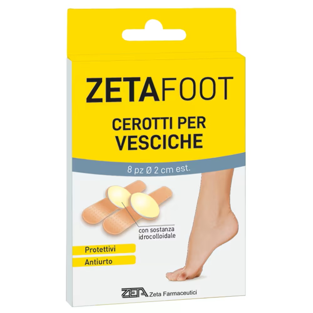 ZetaFoot Cerotto Idrocolloidale Vesciche 8 Pezzi