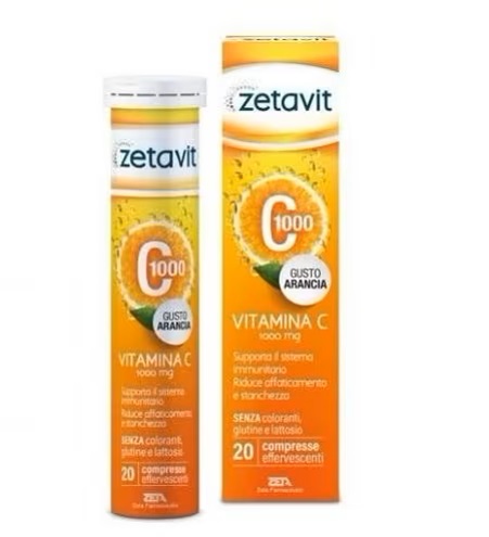 Zetavit C 1000 Integratore Sistema Immunitario 20 Compresse Effervescenti