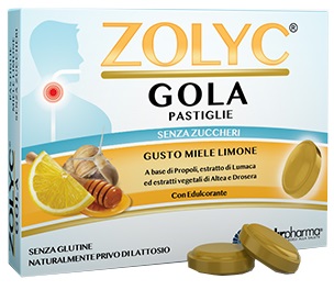 Zolyc Gola - Pastiglie Miele e Limone per la Gola - 36 Pastiglie