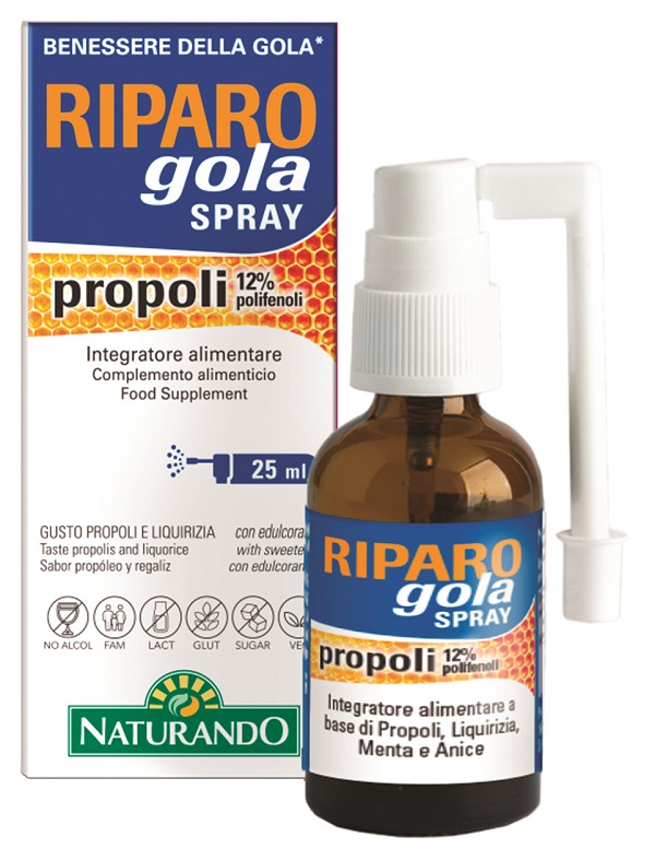 Riparo Gola Spray - Integratore per Vie Respiratorie - 25 ml