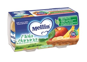 MELLIN OMOGENEIZZATO MELA BANANA 100 G 2 PEZZI