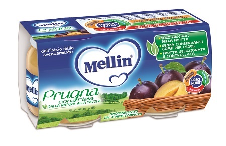Mellin Omogeneizzato Prugna e Mela 2x100g