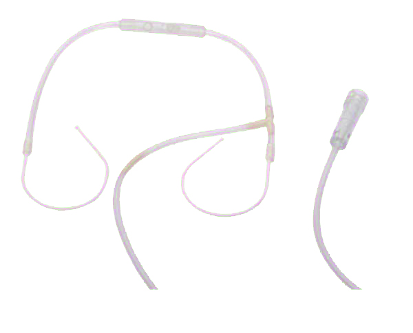 SET PER OSSIGENOTERAPIA CON SOSTEGNO A OCCHIALE MUNITO DI TUBO DI COLLEGAMENTO FLESSIBILE ANTIOTTURAMENTO ED UN GORGOGLIATORE PER UMIDUFUCAZIONE