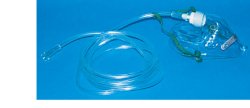 MASCHERA PER OSSIGENOTERAPIA MEDIA CONCENTRAZIONE. COMPLETADI TUBO PROLUNGA DI 2MT DI LUNGHEZZA