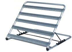 ALZACUSCINO COSTRUITO INTERAMENTE IN TUBO DI LEGA LEGGERA, PREANODIZZATA. REGISTRAZIONE A 5 POSIZIONI.