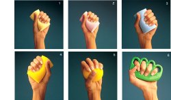 MANUS ABILIS PALLINA PER RIABILITAZIONE MANO 5 GIALLO SCUROSFORZO MASSIMO