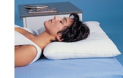 CUSCINO CERVICALE CERVISAN ANTIALLERGICO CON IMBOTTITURA SILICONATA. SIA LA FODERA TRASPIRANTE CHE LA SAGOMA SONO ANTIALLERGICHE, ANTIBATTERICHE E ANTIMICOTICHE