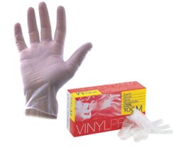 GUANTO IN VINILE VINYL PRO MONOUSO MISURA GRANDE 100 PEZZI