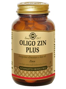 Solgar Oligo Zin Plus - Integratore di Zinco - 50 Tavolette Masticabil