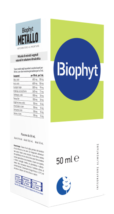 biogroup spa societa' benefit biophyt metallo 50 ml soluzione idroalcolica