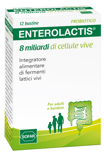 Enterolactis Integratore di Fermenti Lattici 12 Bustine