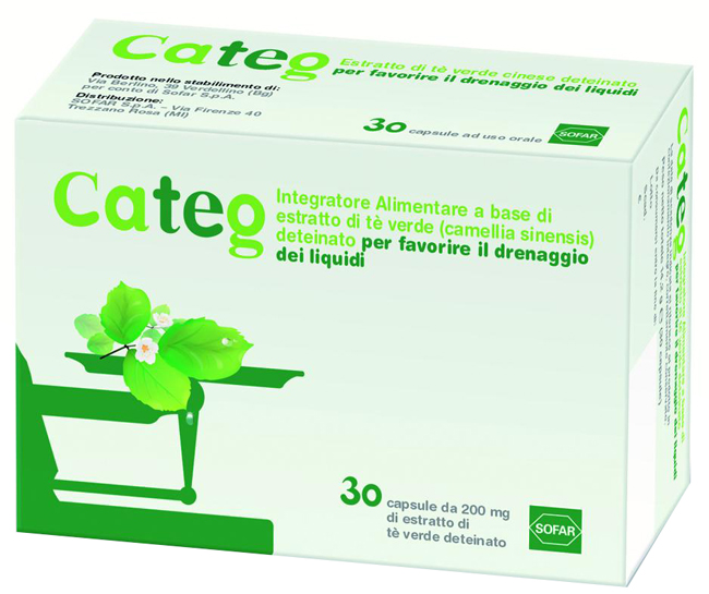 Categ - Integratore Drenante a Base di Tè Verde - 30 Capsule