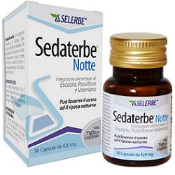 Selerbe Sedaterbe Notte - Integratore per Favorire il Sonno - 50 Capsule