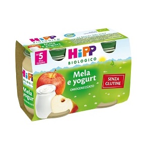 hipp italia srl hipp bio hipp bio omogeneizzato mela yogurt 2x125 g