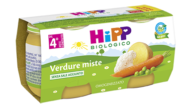 HIPP BIO HIPP BIO OMOGENEIZZATO VERDURE MISTE 2X80 G