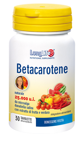 LONGLIFE BETACAROTENE TITOLAZIONE 25000 30 TAVOLETTE RIVESTITE
