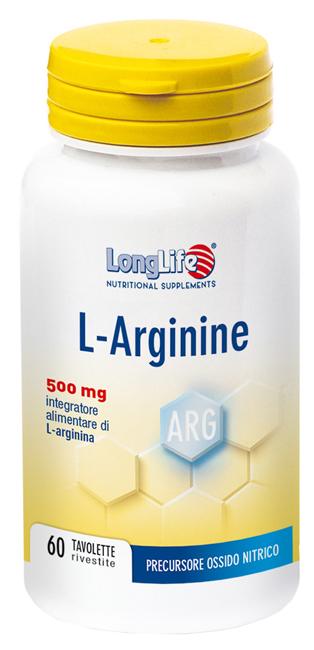 LongLife L-Arginine 500 mg - Integratore per la Circolazione - 60 Tavolette