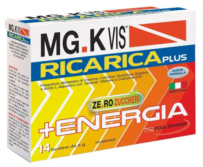 MG.K Vis Ricarica Plus Integratore Alimentare - 14 Bustine