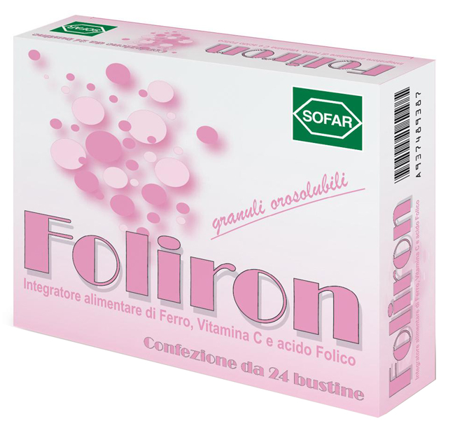 Foliron - Integratore di Ferro e Acido Folico - 24 Bustine