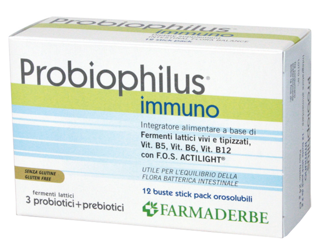 Probiophilus Immuno Integratore di Fermenti Lattici 12 Bustine