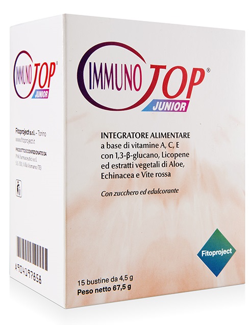 fitoproject srl immunotop junior integratore difese immunitarie 15 bustine