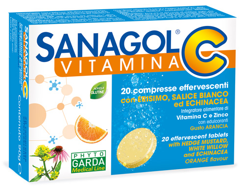 Sanagol - Integratore di Vitamina C e Zinco - 20 Compresse Effervescenti