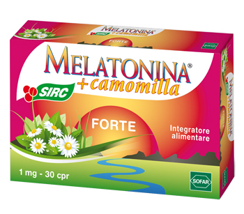 Melatonina Forte - Integratore per Favorire il Sonno con Camomilla - 30 Compresse