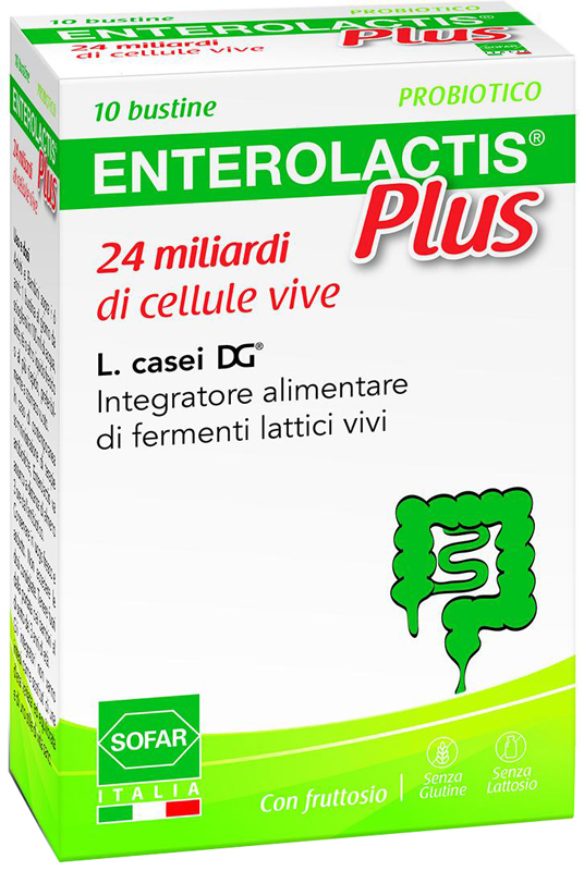 Enterolactis Plus - Integratore di Fermenti Lattici - 10 Bustine