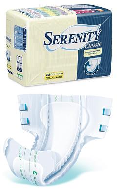 PANNOLONE PER INCONTINENZA SERENITY CLASSIC SUPER TAGLIA EXTRA LARGE 15 PEZZI