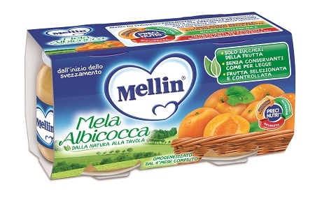 Mellin Omogeneizzato Mela e Albicocca 2x100g
