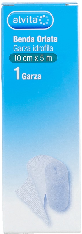 BENDA IN GARZA IDROFILA ORLATA ALVITA 10X500CM