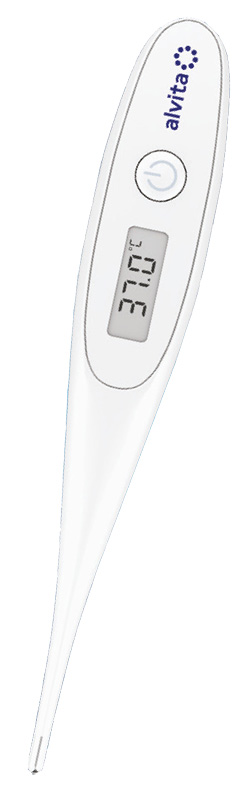 Alvita Termometro Digitale con Suoneria Sistema Automatico di Spegnimento e Schermo LCD