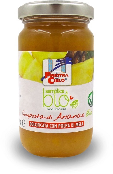 COMPOSTA DI ANANAS BIO CON POLPA DI MELA BIO 220 G