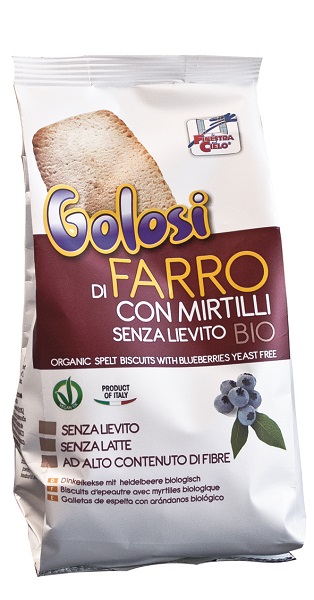 FSC I GOLOSI BISCOTTI DI FARRO E MIRTILLI BIO SENZA LIEVITOVEGAN SENZA LATTE 250 G