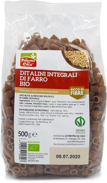 DITALINI INTEGRALI DI FARRO BIO 500 G