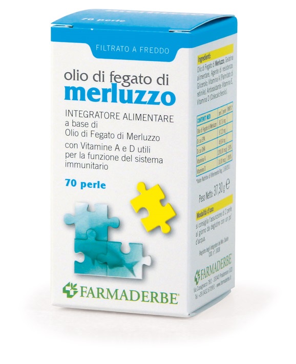 Nutra Olio di Fegato di Merluzzo Integratore Sistema Immunitario 70 Perle